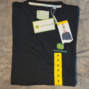 John Deere Men’s Black Long Sleeve Tee with Green Logo